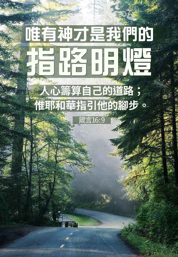 人心籌算自己的道路；惟耶和華指引他的腳步。 箴言 16:9